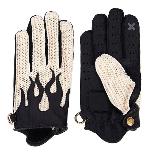 [인다이스  니트 글러브] Summer Knit Flaming WHITE &amp; BLACK COMBI Gloves X SMART TOUCH (DEER/KNIT/BLACK/WHITE)